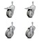 Service Caster 4 Inch Gray Polyurethane Swivel 3/8 Inch Stem Caster Total Lock Brake SCC, 2PK SCC-TSTTL20S414-PPUB-381615-2-S-2 - alternate 1
